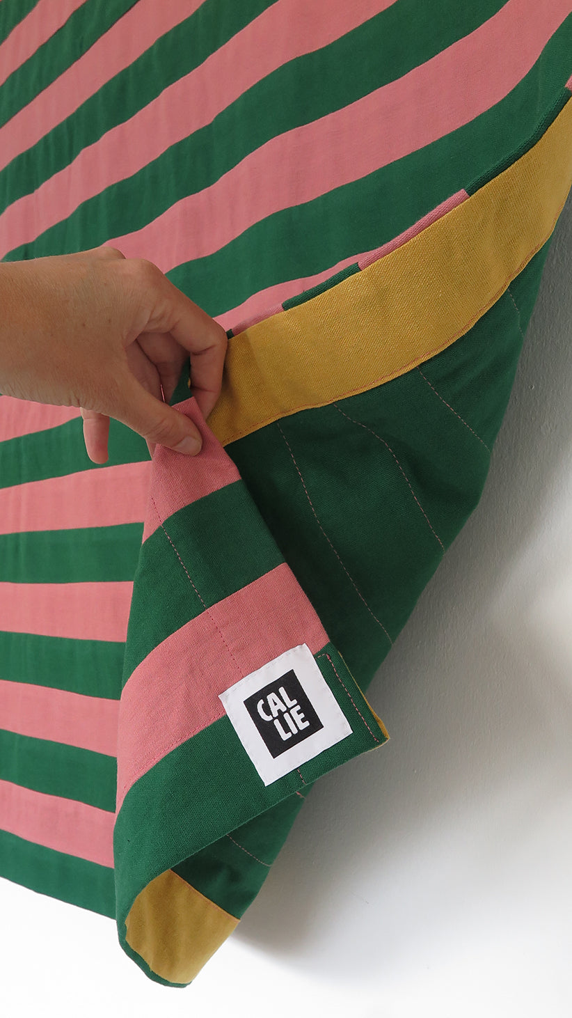 Emerald & Blush Throw