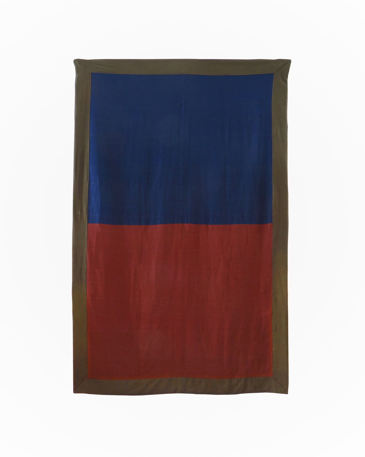 Handmade Linen-Rayon Throw – Navy & Chocolate