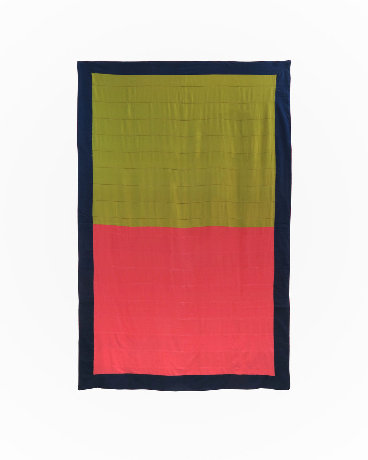 Handmade Linen-Rayon Throw – Chartreuse & Watermelon
