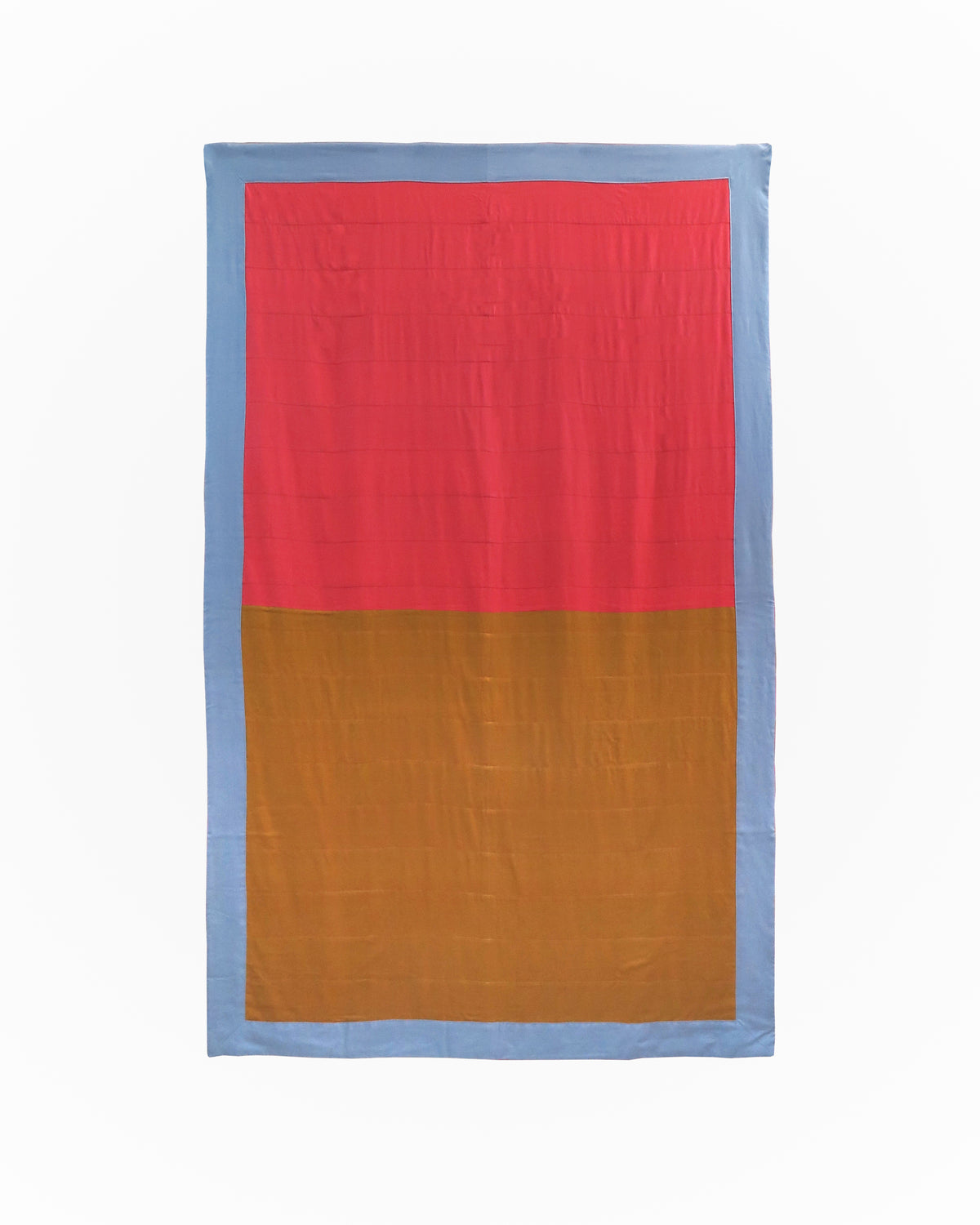 Handmade Linen-Rayon Throw – Watermelon & Mustard