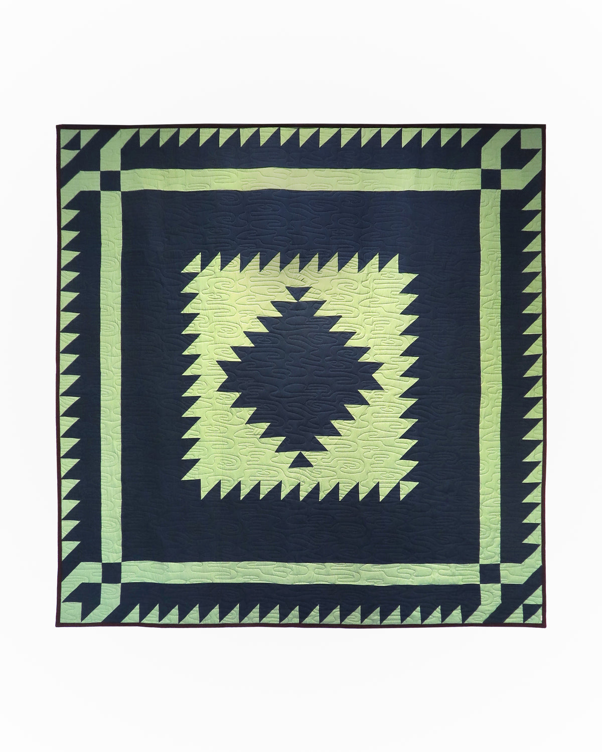 Amish Sawtooth Custom Super-King Sized Quilt