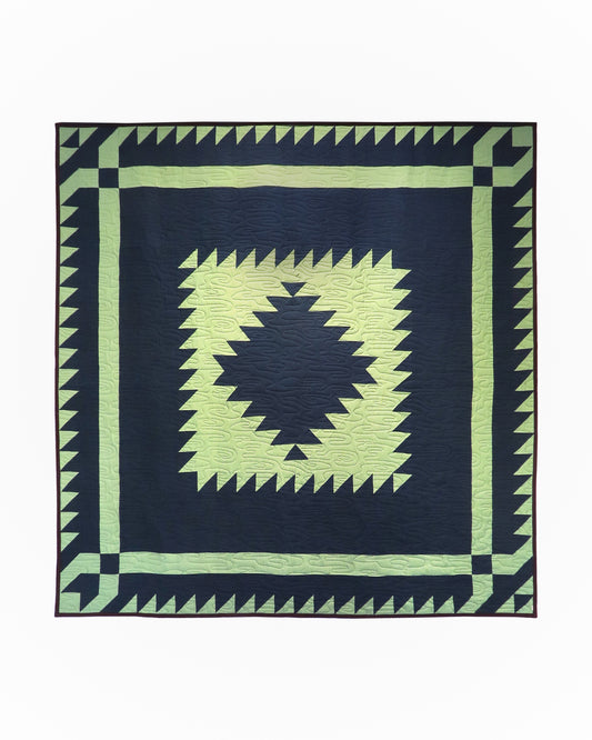 Amish Sawtooth Custom Super-King Sized Quilt