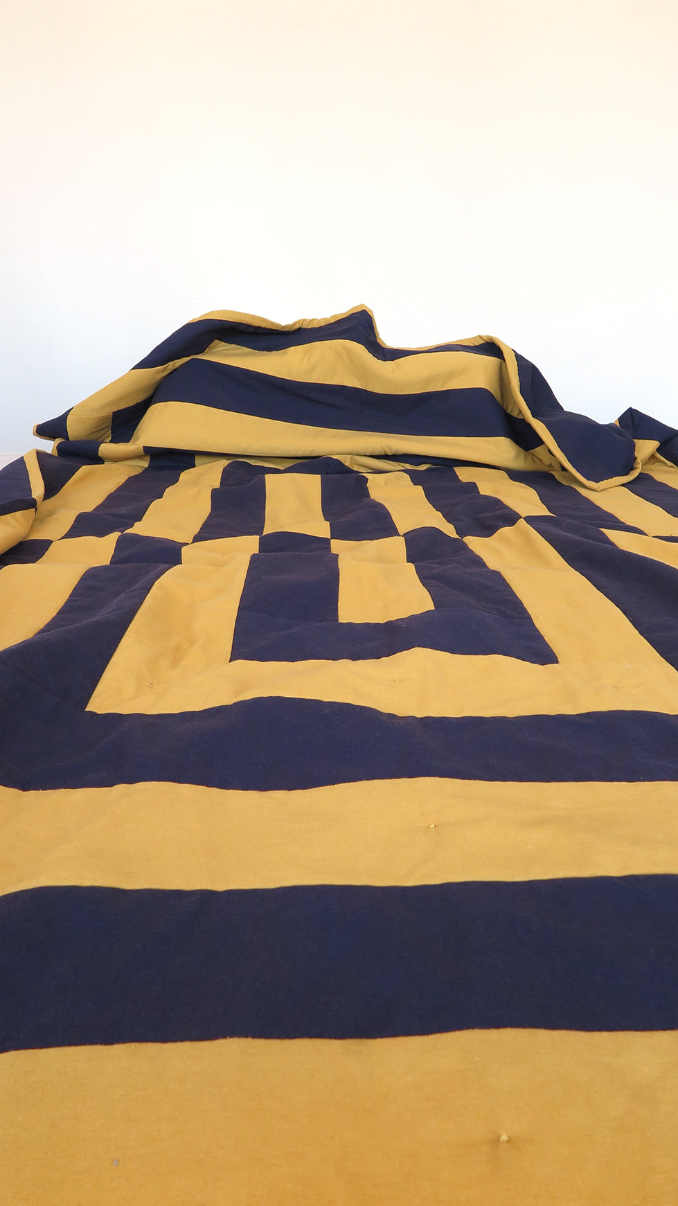Mustard & Navy Jumbo Reflection Quilt