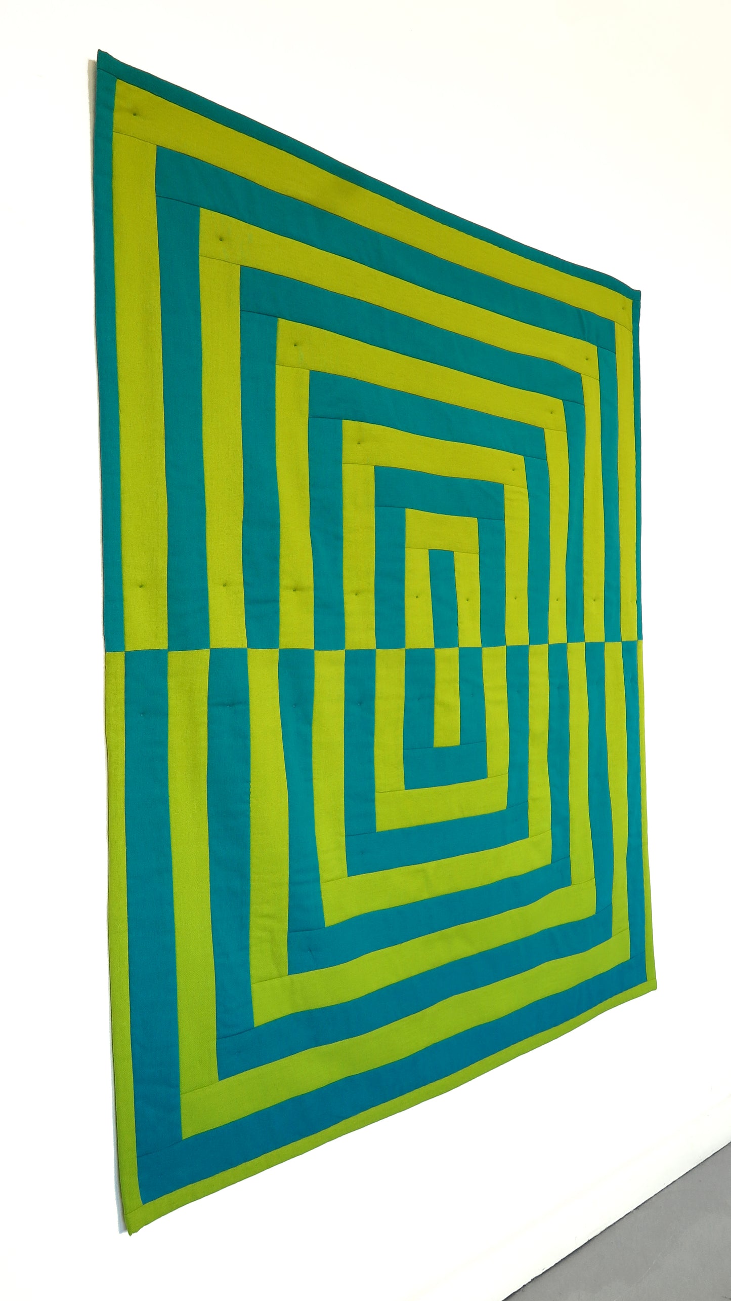Teal & Chartruese Baby Quilt