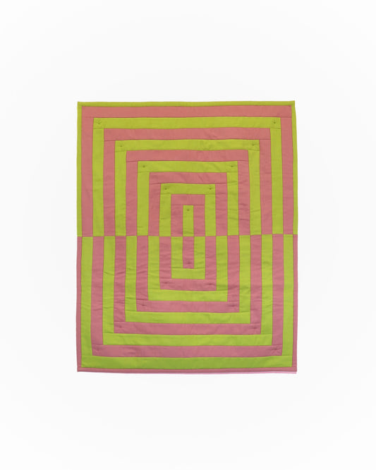 Chartruese & Blush Outdoor Quilt