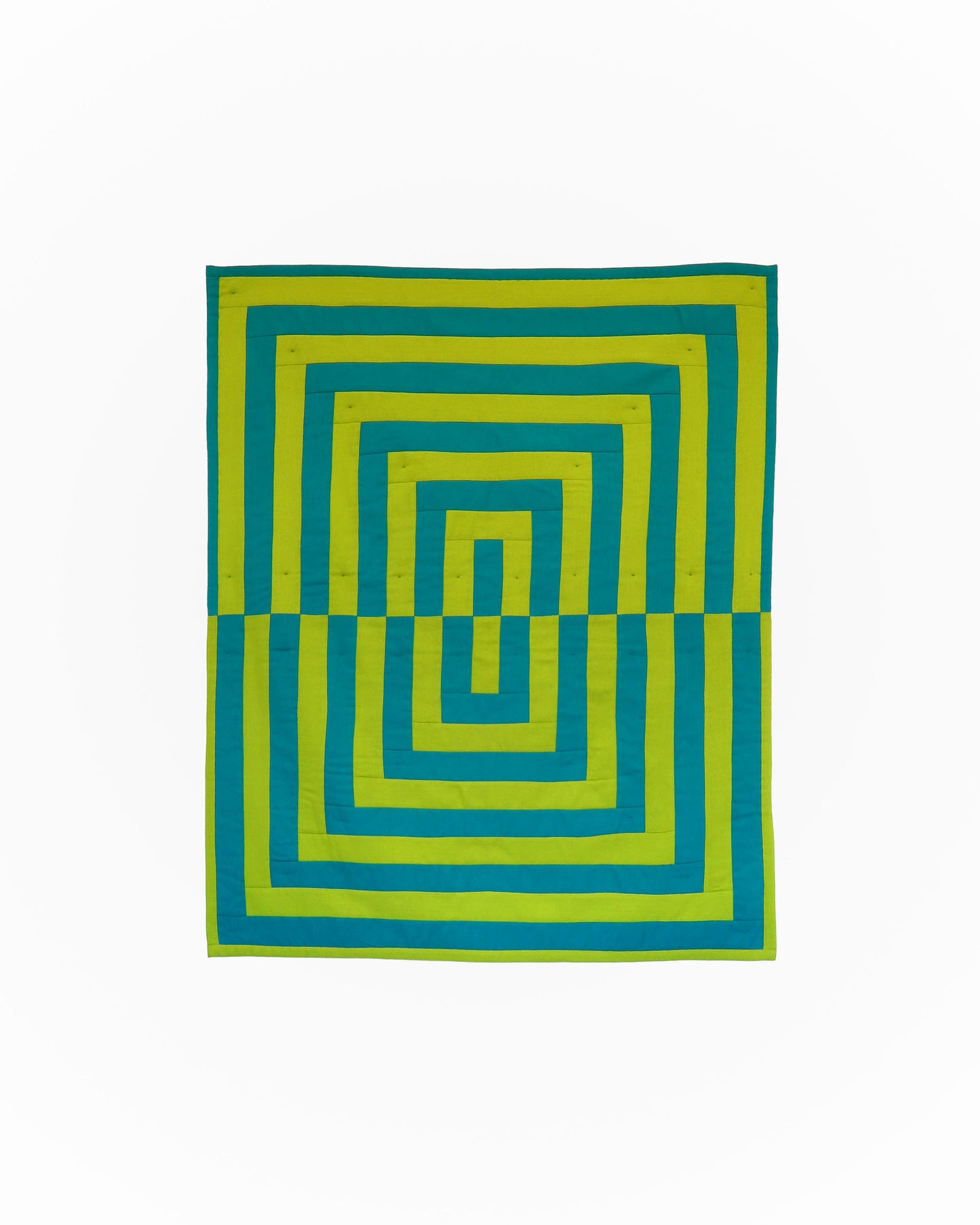 Teal & Chartruese Baby Quilt
