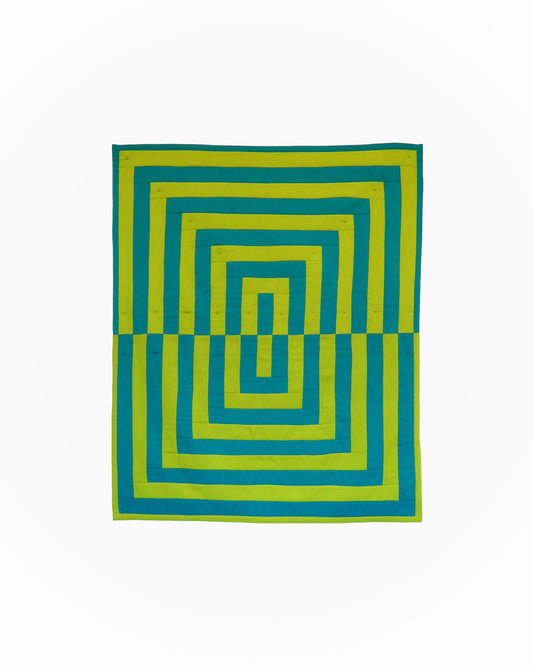 Teal & Chartruese Baby Quilt