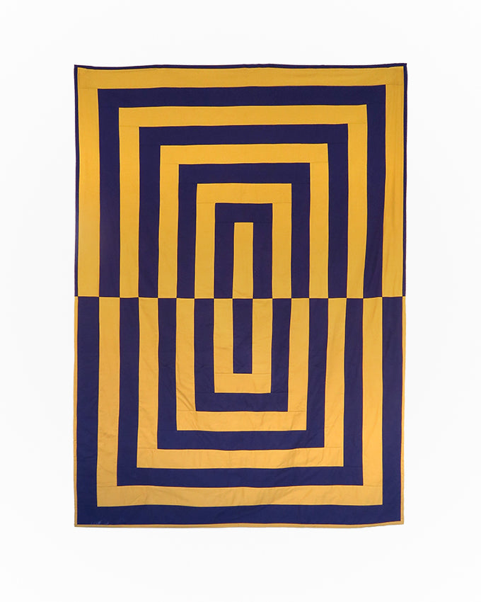 Mustard & Navy Jumbo Reflection Quilt