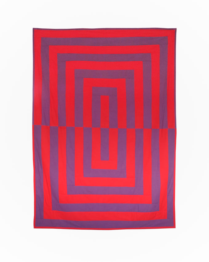 Scarlet & Grape Jumbo Reflection Quilt