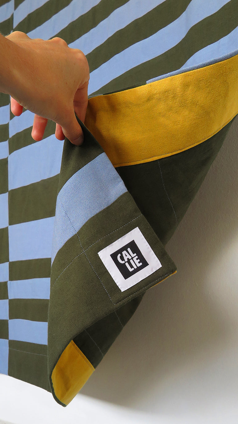 Khaki & Steel Throw