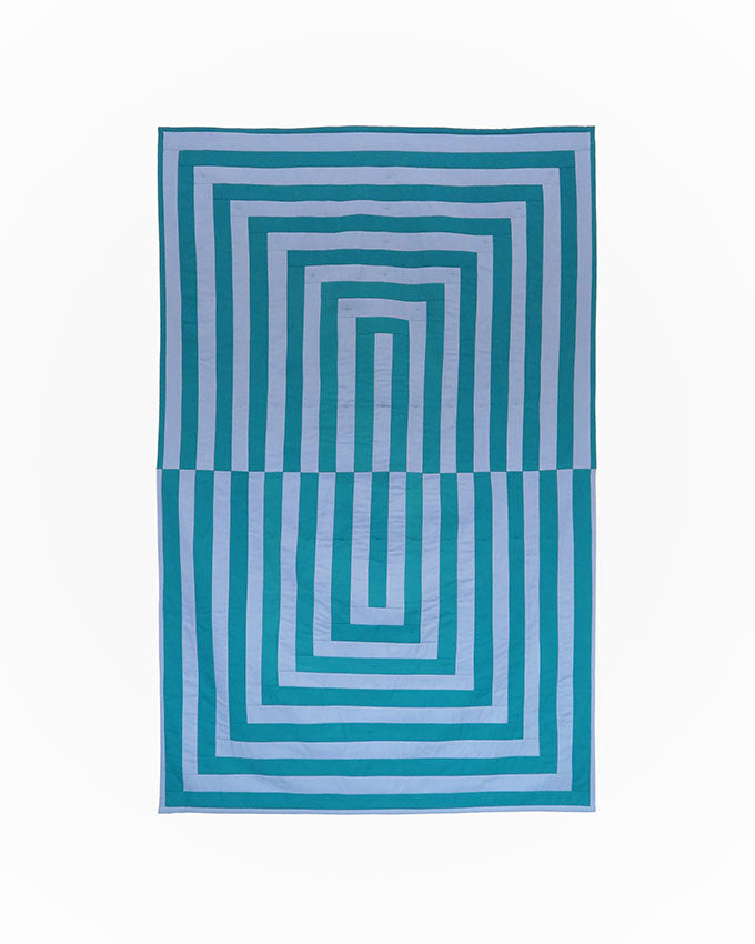 Teal & Cornflower Reflection Quilt