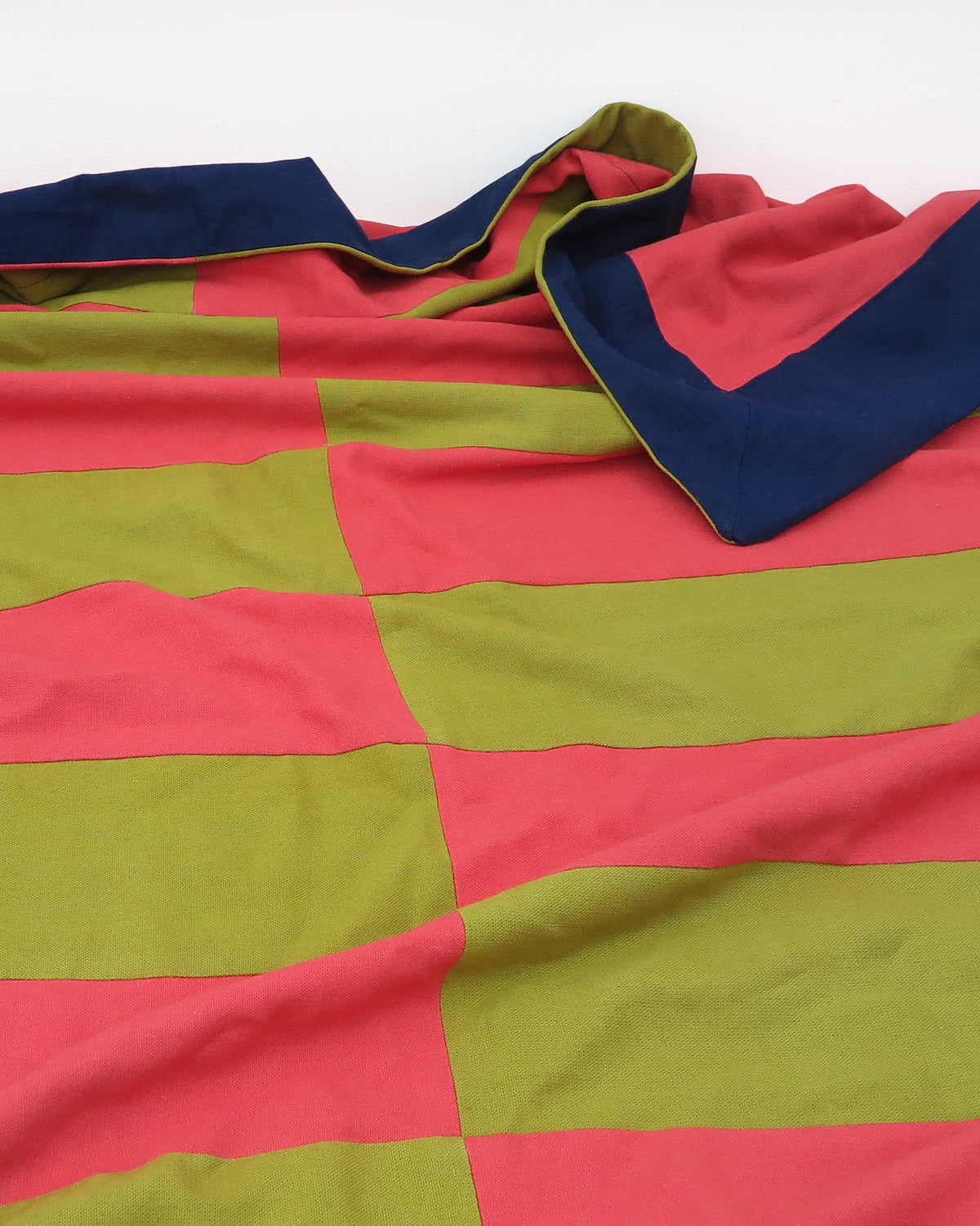Handmade Linen-Rayon Throw – Chartreuse & Watermelon